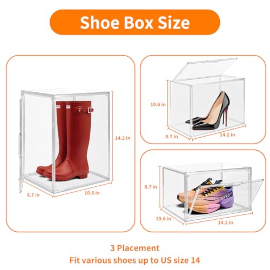 Pack Clear Acrylic Sneaker Sho - Shoe Box Display ulasan dan harga