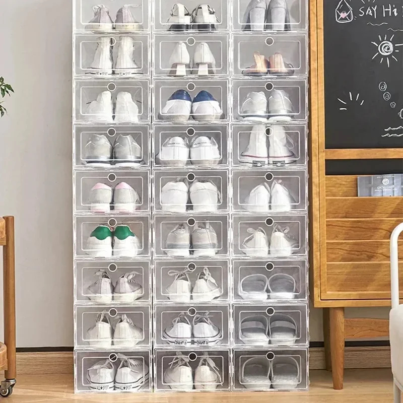 Home Household Dustproof Stack - Shoe Box Display ulasan dan harga