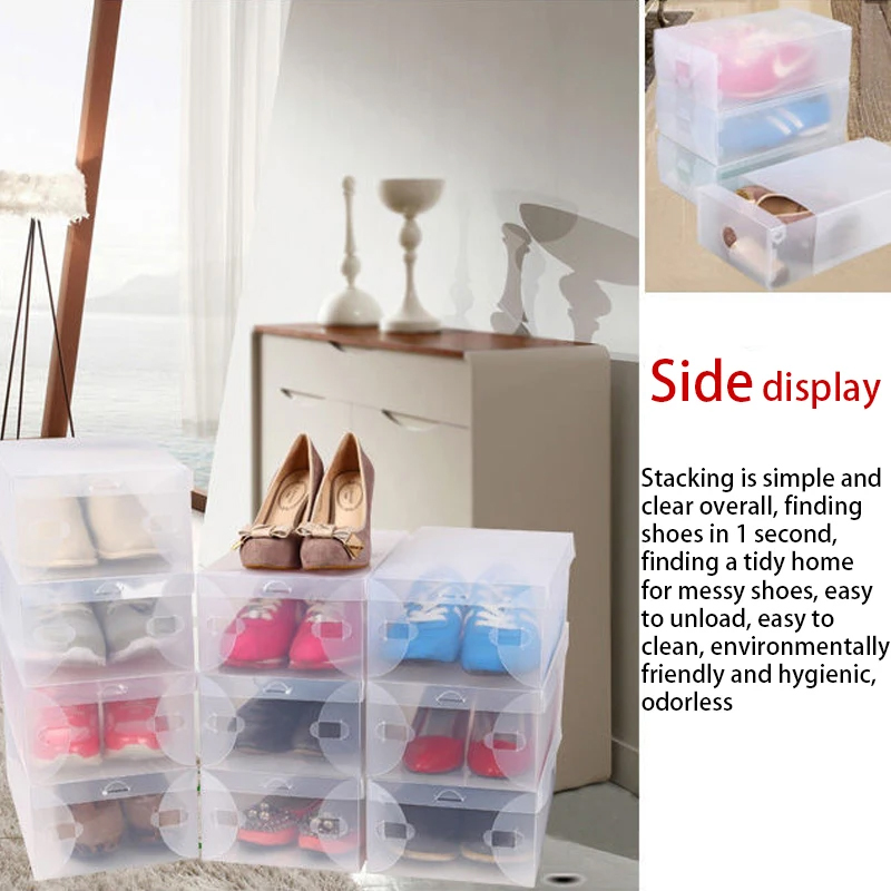 12 Piece Transparent Shoe Box  - Shoe Box Display ulasan dan harga