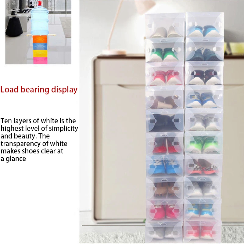 12 Piece Transparent Shoe Box  - Shoe Box Display ulasan dan harga