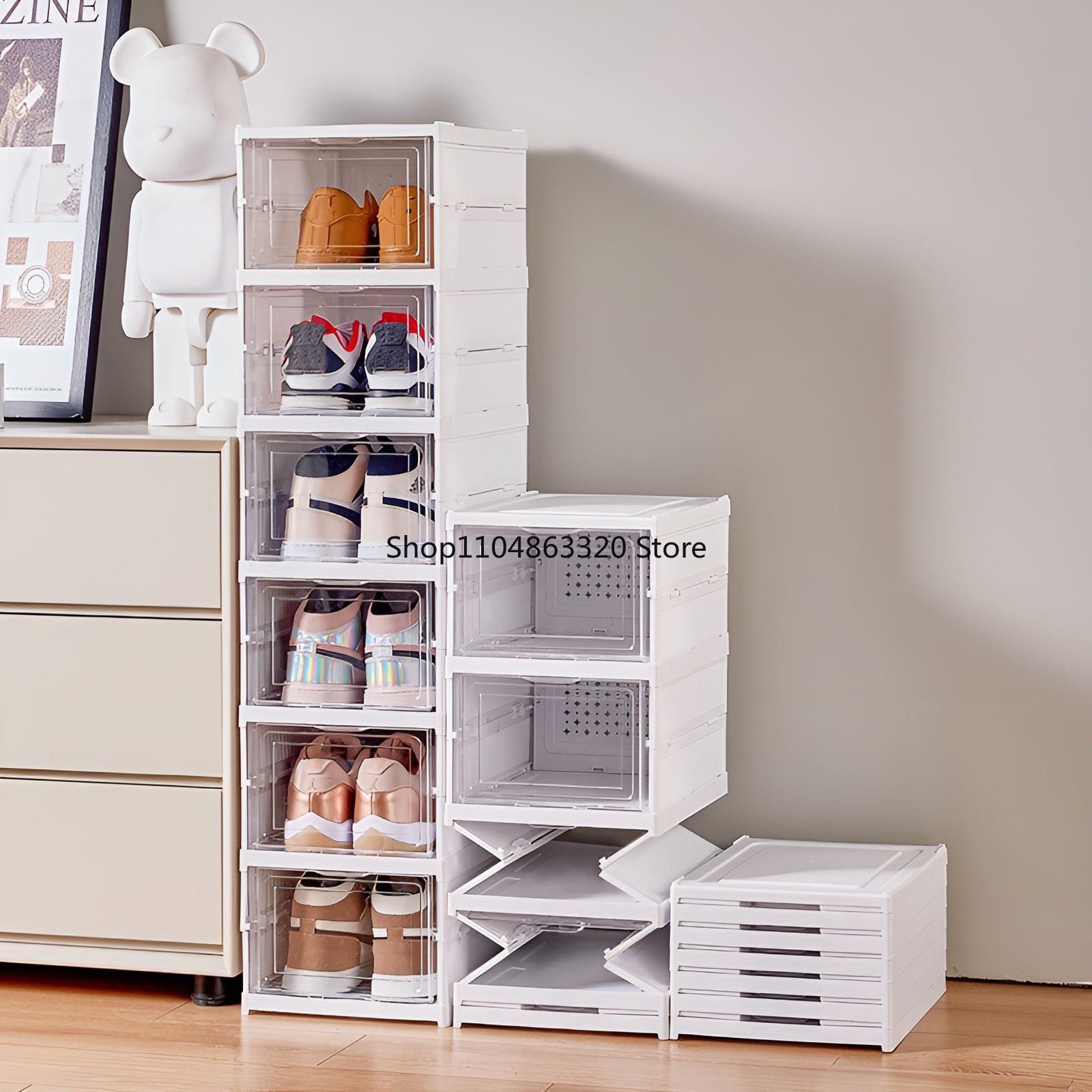 6 Layers Shoes Box Foldable Tr - Shoe Box Display ulasan dan harga