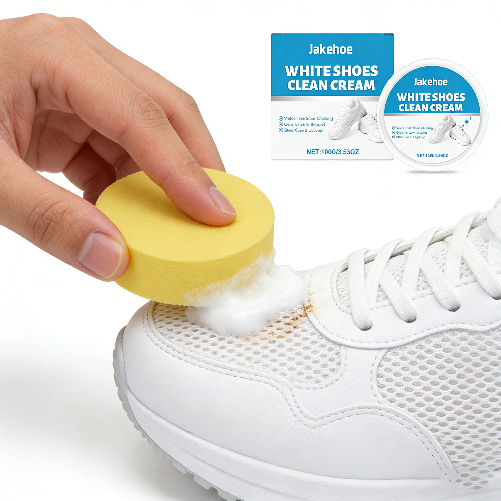 White Shoe Cleaner Cream Sneak - Sneaker Care Clean ulasan dan harga