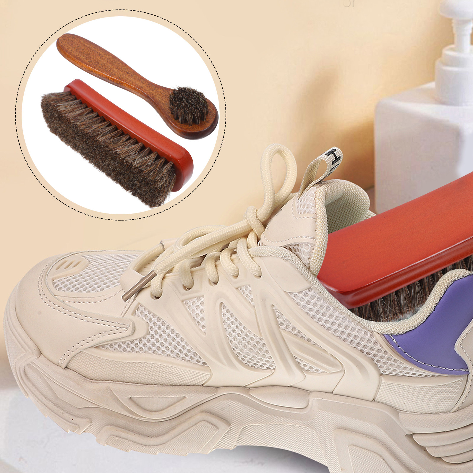 1Set Suede Shoe Brush Horsehai - Sneaker Care Clean ulasan dan harga