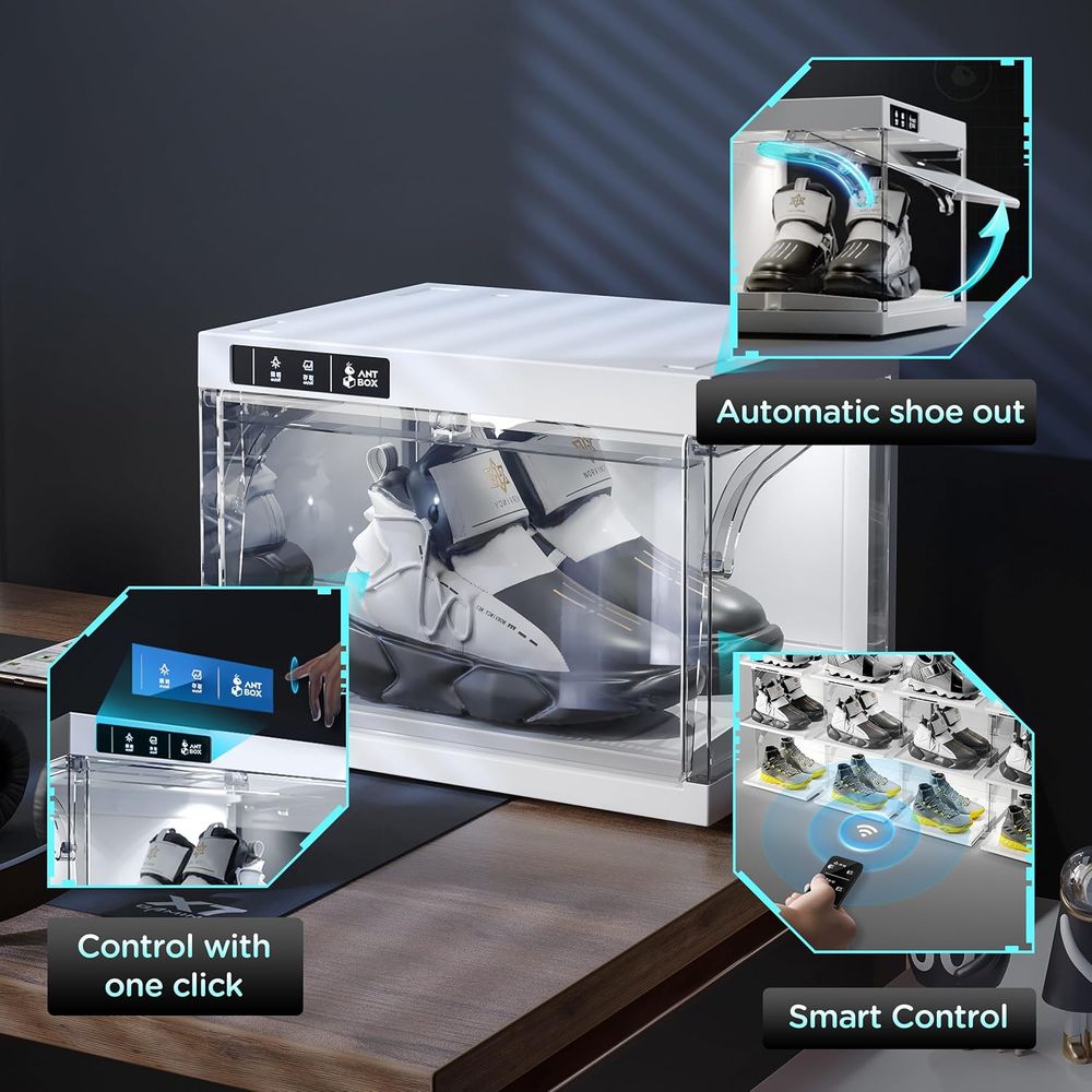 Smart LED Shoe Organizer, Clea - Shoe Box Display ulasan dan harga