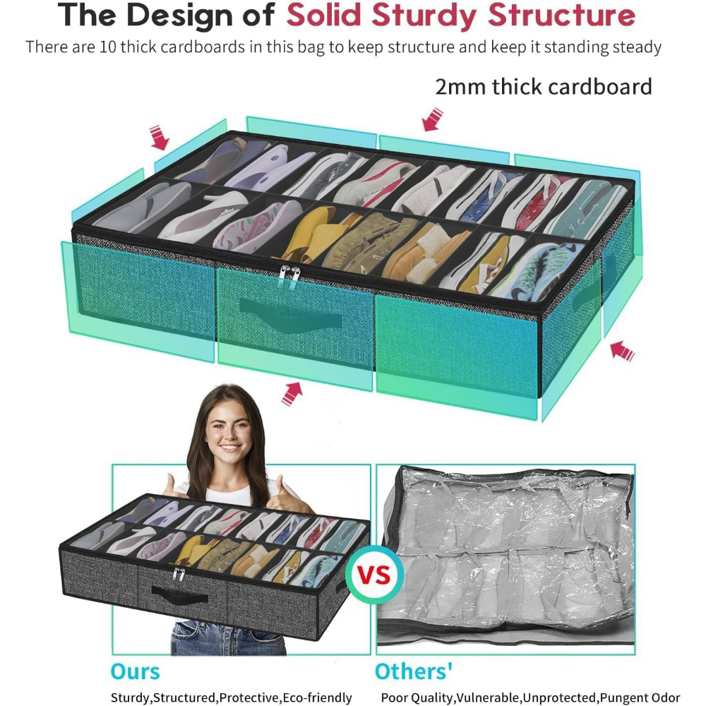 Shoe Storage Organizer box for - Shoe Box Display ulasan dan harga