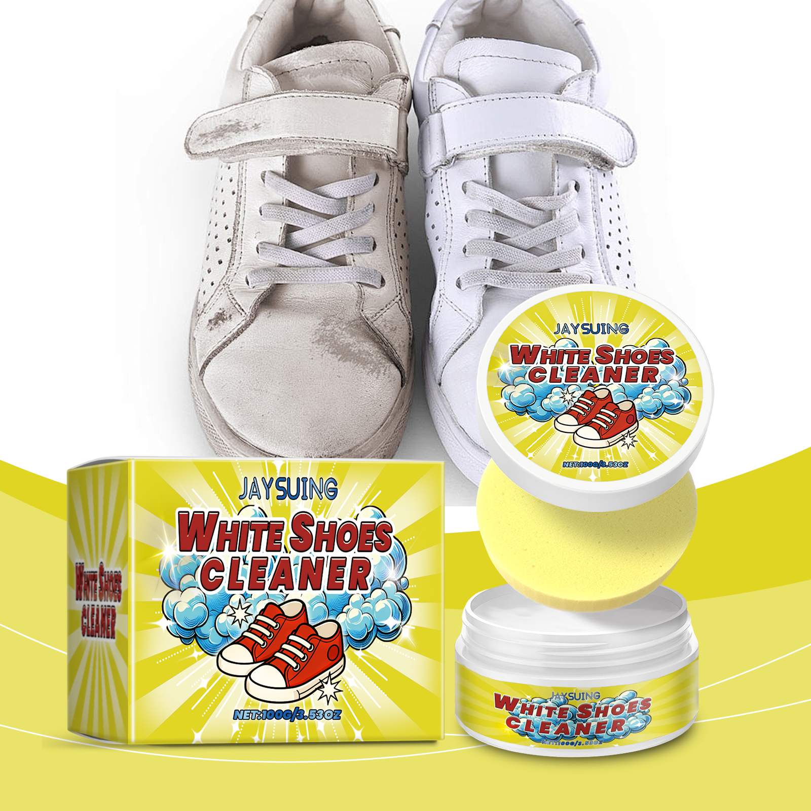 White Shoes Cleaning Cream Sta - Sneaker Care Clean ulasan dan harga