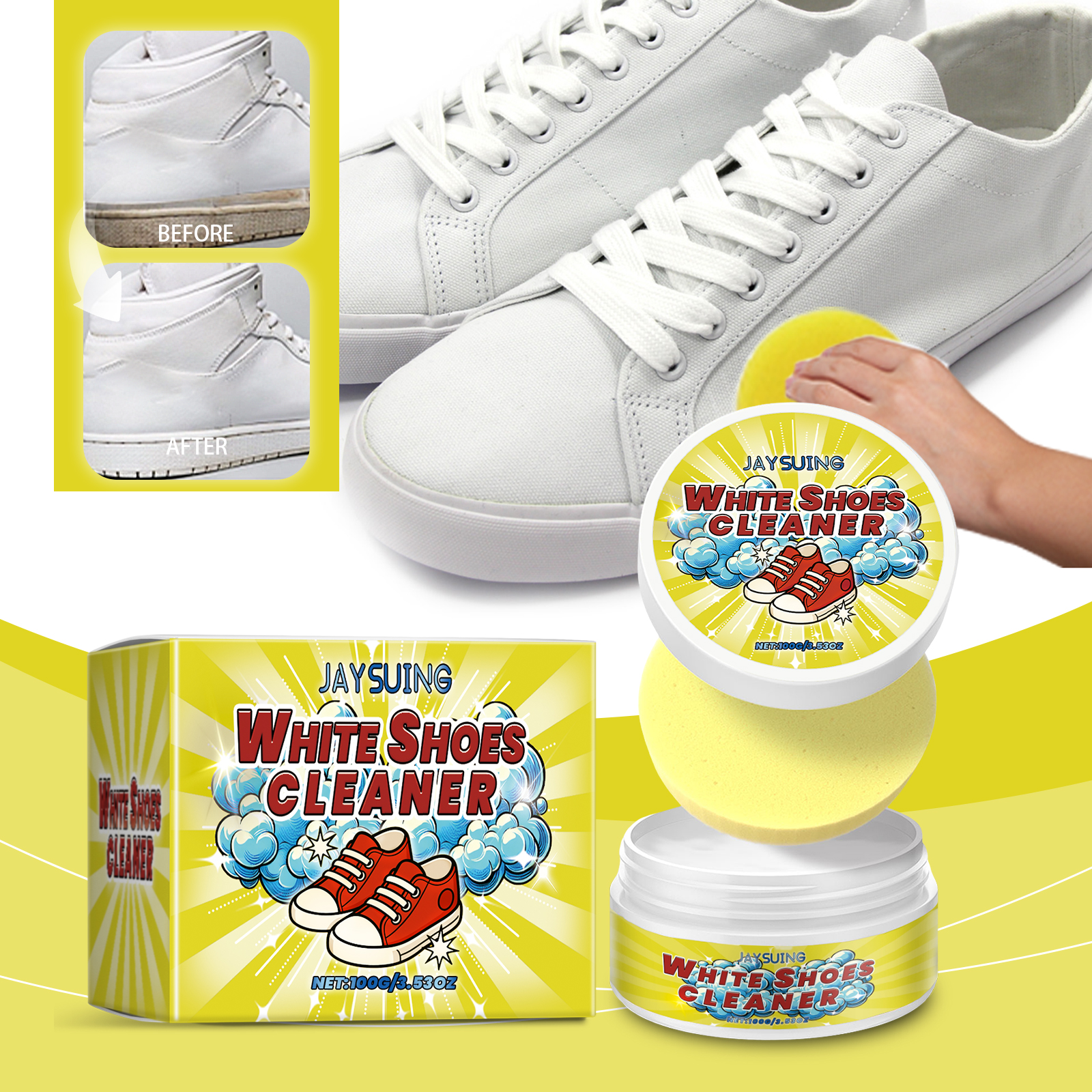 White Shoes Cleaning Cream Sta - Sneaker Care Clean ulasan dan harga