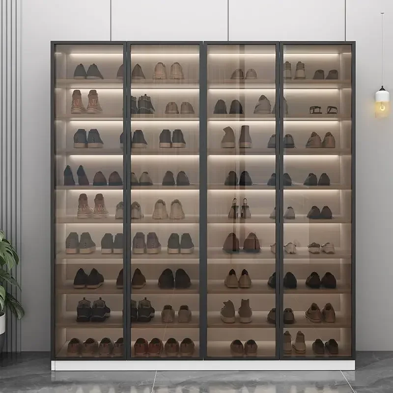 Modern Glass Display Shoe Rack - Shoe Box Display ulasan dan harga