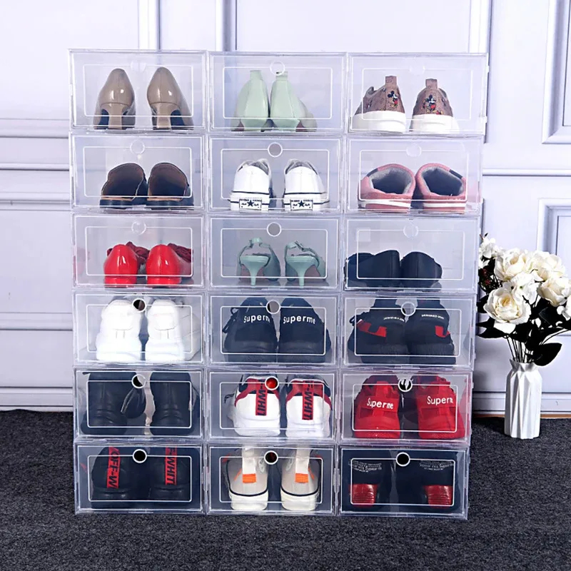 6 Pack Transparent Shoe Boxes, - Shoe Box Display ulasan dan harga