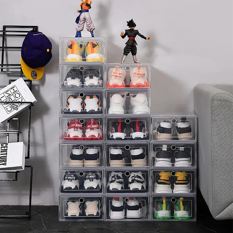 6 Pack Transparent Shoe Boxes, - Shoe Box Display ulasan dan harga